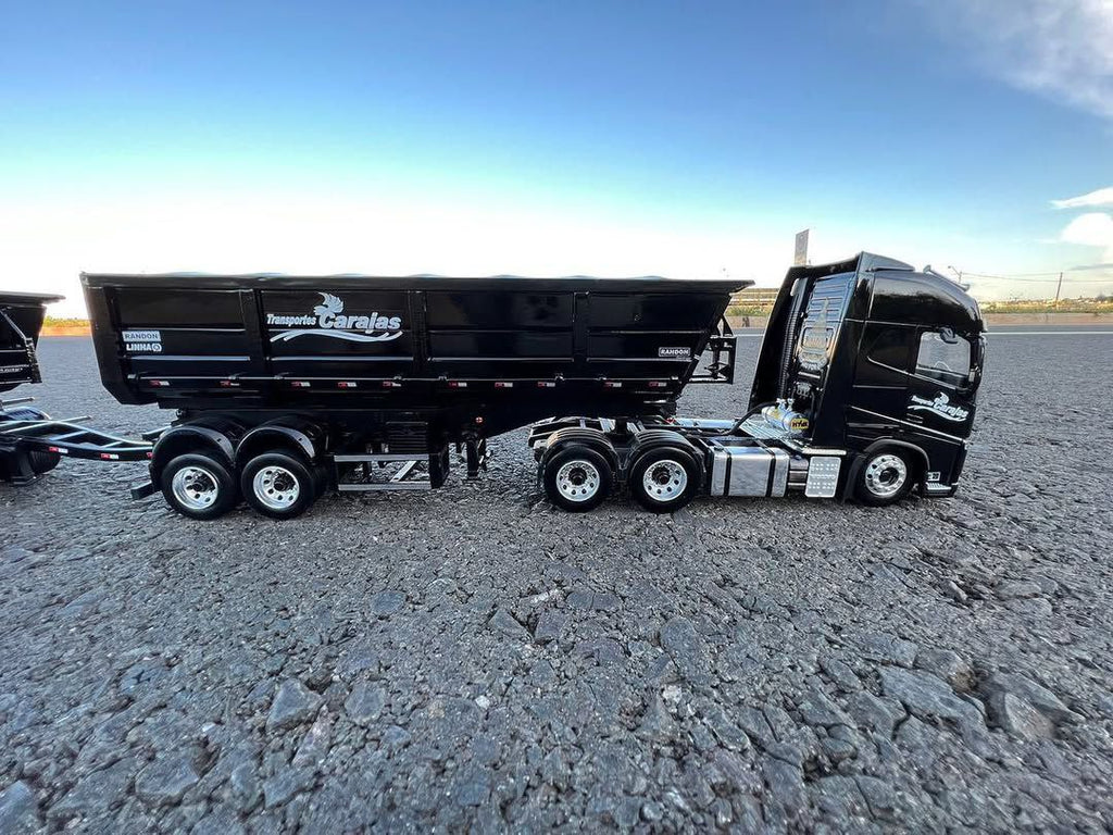 Miniatura Volvo FH com Rodocarreta Randon + Dolly Rebaixado - Escala 1/24